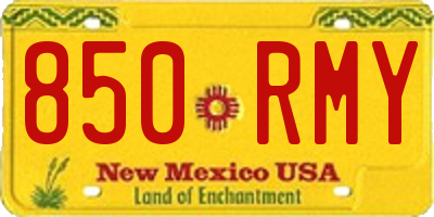 NM license plate 850RMY