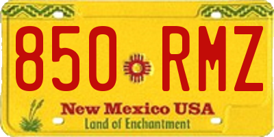 NM license plate 850RMZ