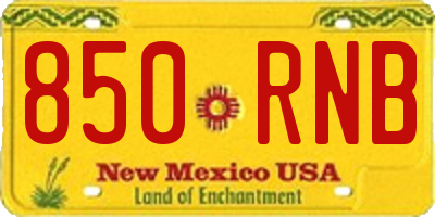 NM license plate 850RNB