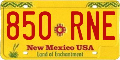 NM license plate 850RNE