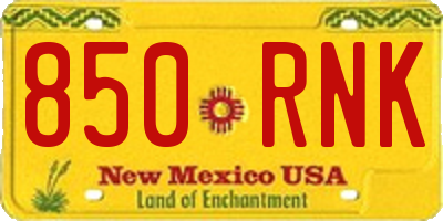 NM license plate 850RNK