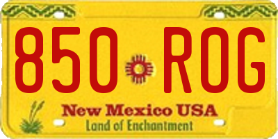 NM license plate 850ROG