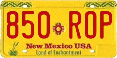 NM license plate 850ROP