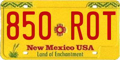 NM license plate 850ROT