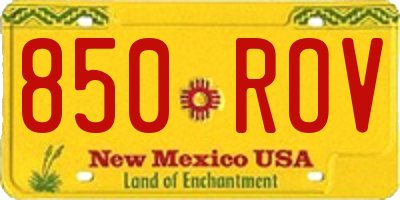 NM license plate 850ROV
