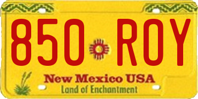 NM license plate 850ROY