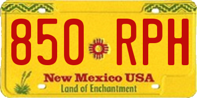 NM license plate 850RPH
