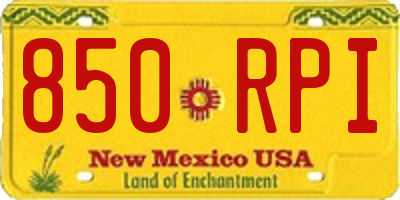 NM license plate 850RPI