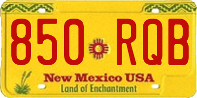 NM license plate 850RQB