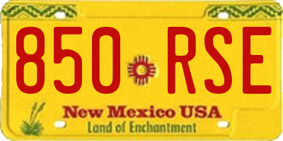 NM license plate 850RSE