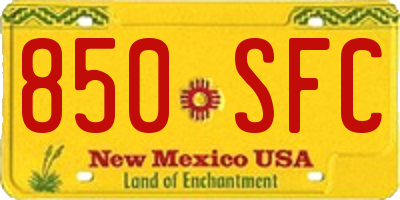 NM license plate 850SFC