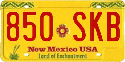 NM license plate 850SKB