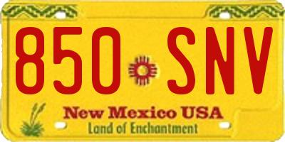 NM license plate 850SNV