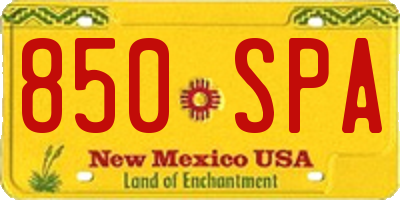 NM license plate 850SPA