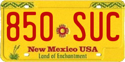 NM license plate 850SUC