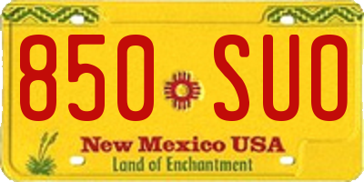 NM license plate 850SUO