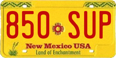 NM license plate 850SUP