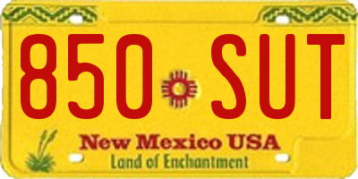 NM license plate 850SUT