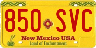 NM license plate 850SVC