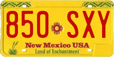 NM license plate 850SXY