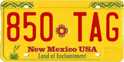 NM license plate 850TAG