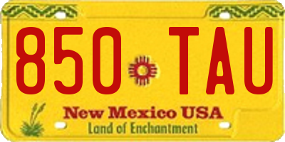 NM license plate 850TAU