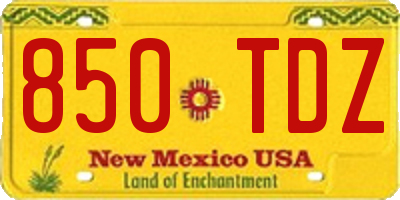 NM license plate 850TDZ