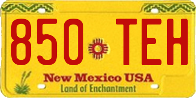 NM license plate 850TEH