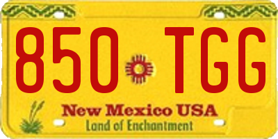 NM license plate 850TGG
