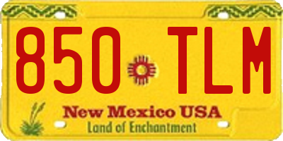 NM license plate 850TLM