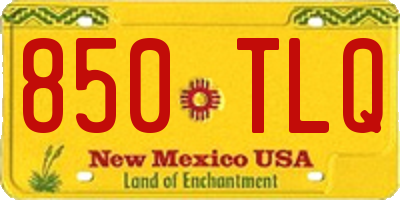 NM license plate 850TLQ