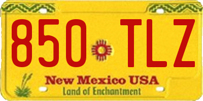 NM license plate 850TLZ