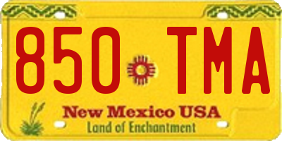 NM license plate 850TMA