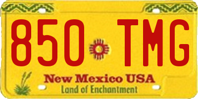 NM license plate 850TMG