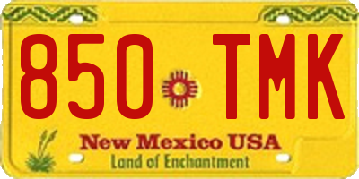 NM license plate 850TMK