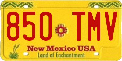 NM license plate 850TMV