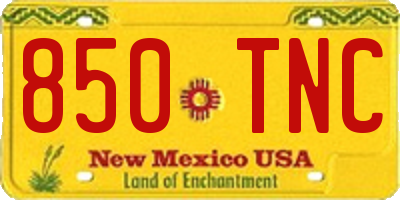 NM license plate 850TNC
