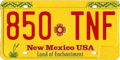 NM license plate 850TNF
