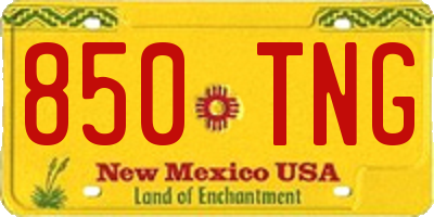 NM license plate 850TNG