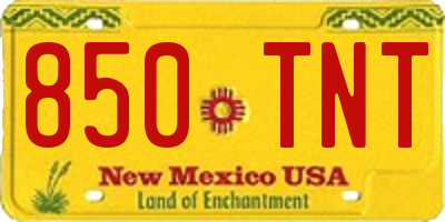 NM license plate 850TNT