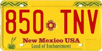 NM license plate 850TNV