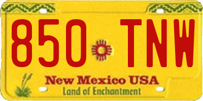 NM license plate 850TNW