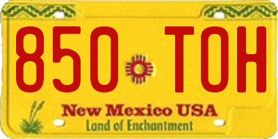 NM license plate 850TOH
