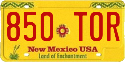 NM license plate 850TOR