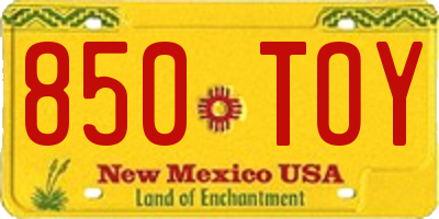 NM license plate 850TOY