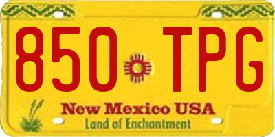 NM license plate 850TPG