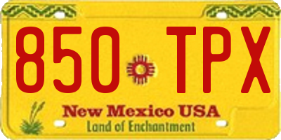 NM license plate 850TPX