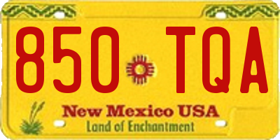 NM license plate 850TQA