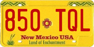 NM license plate 850TQL