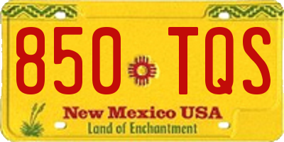 NM license plate 850TQS